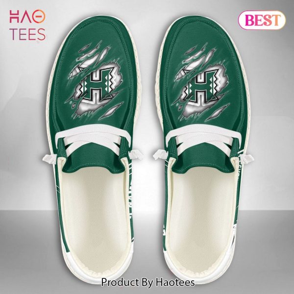 NCAA Hawaii Rainbow Warriors Custom Name Hey Dude Shoes