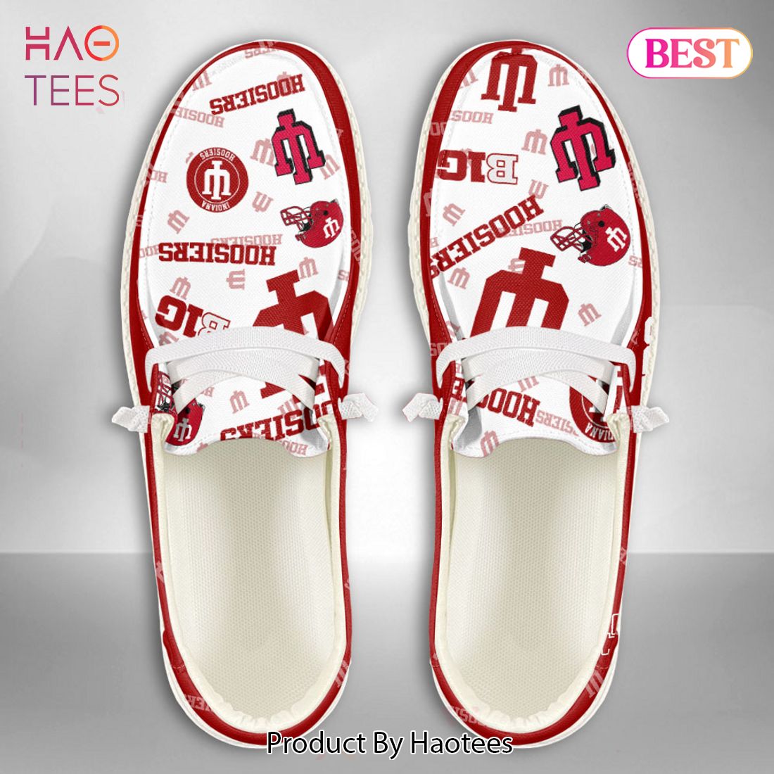 NCAA Indiana Hoosiers Custom Name Hey Dude Shoes