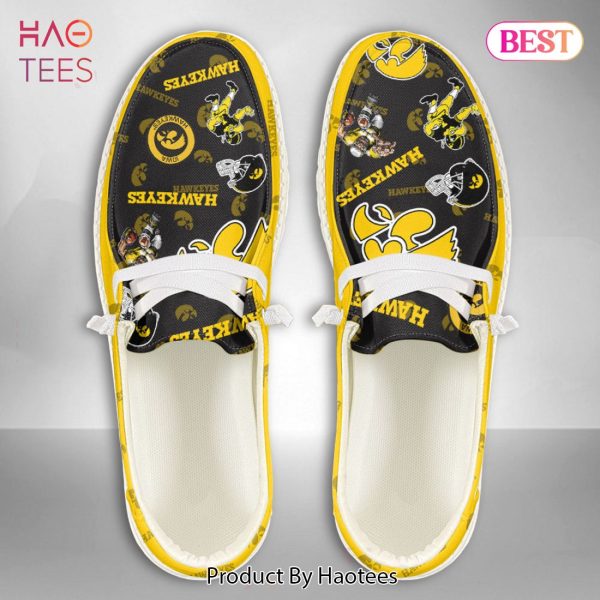 NCAA Iowa Hawkeyes Custom Name Hey Dude Shoes