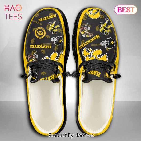 NCAA Iowa Hawkeyes Custom Name Hey Dude Shoes