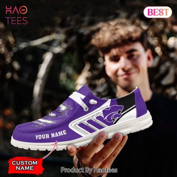 NCAA Kansas State Wildcats Custom Name Hey Dude Shoes
