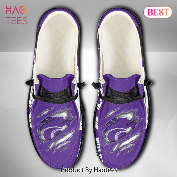 NCAA Kansas State Wildcats Custom Name Hey Dude Shoes