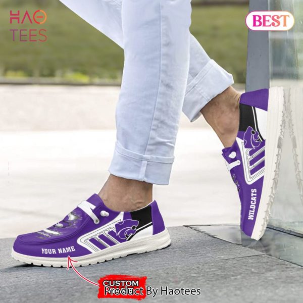 NCAA Kansas State Wildcats Custom Name Hey Dude Shoes