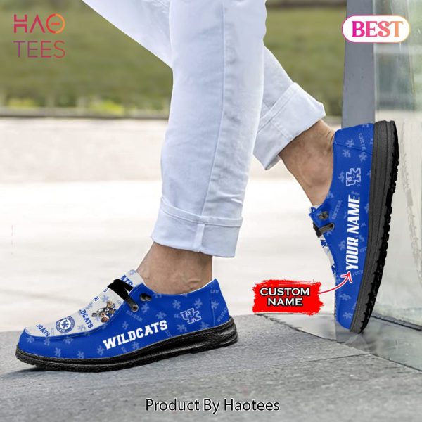NCAA Kentucky Wildcats Custom Name Hey Dude Shoes