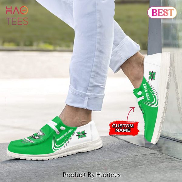 NCAA Marshall Thundering Herd Custom Name Hey Dude Shoes