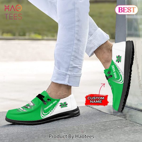 NCAA Marshall Thundering Herd Custom Name Hey Dude Shoes