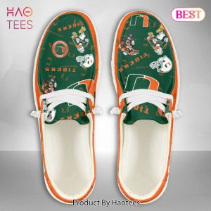 NCAA Miami Hurricanes Custom Name Hey Dude Shoes