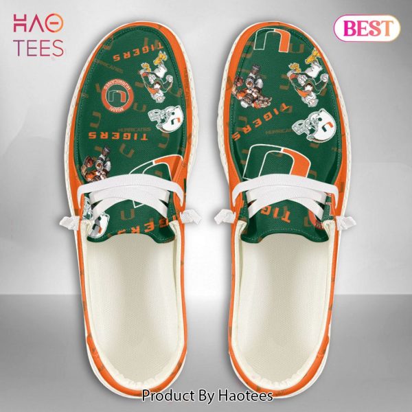 NCAA Miami Hurricanes Custom Name Hey Dude Shoes