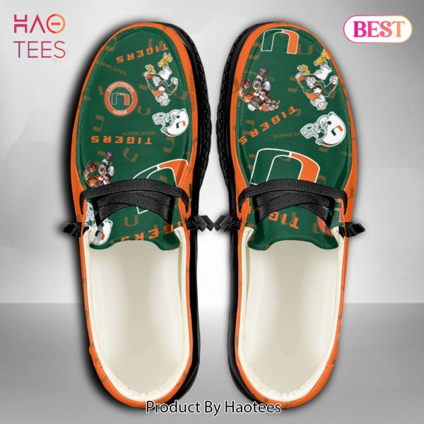 NCAA Miami Hurricanes Custom Name Hey Dude Shoes