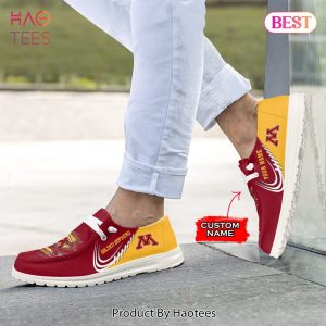 NCAA Minnesota Golden Gophers Custom Name Hey Dude Shoes