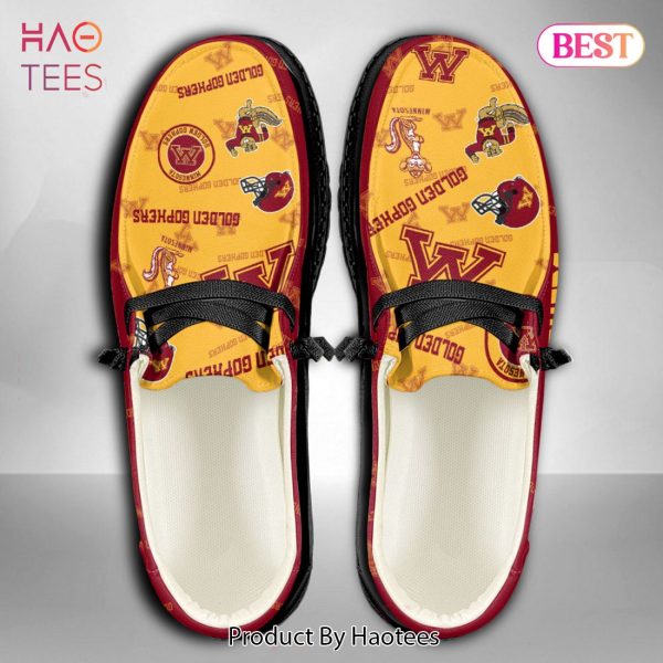 NCAA Minnesota Golden Gophers Custom Name Hey Dude Shoes