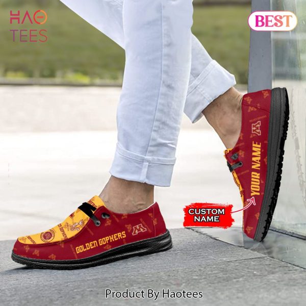 NCAA Minnesota Golden Gophers Custom Name Hey Dude Shoes