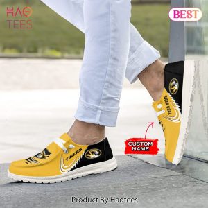 NCAA Missouri Tigers Custom Name Hey Dude Shoes