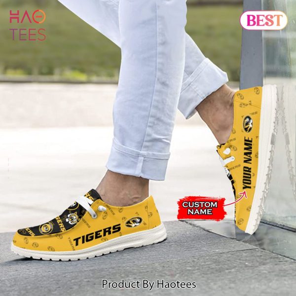 NCAA Missouri Tigers Custom Name Hey Dude Shoes