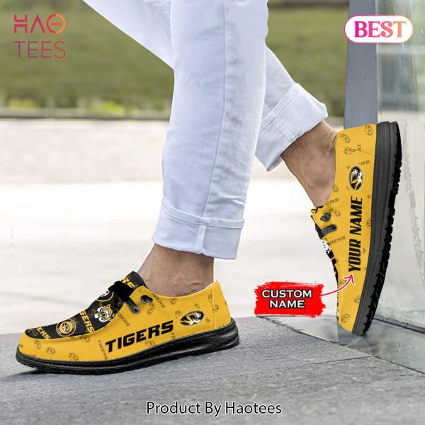 NCAA Missouri Tigers Custom Name Hey Dude Shoes