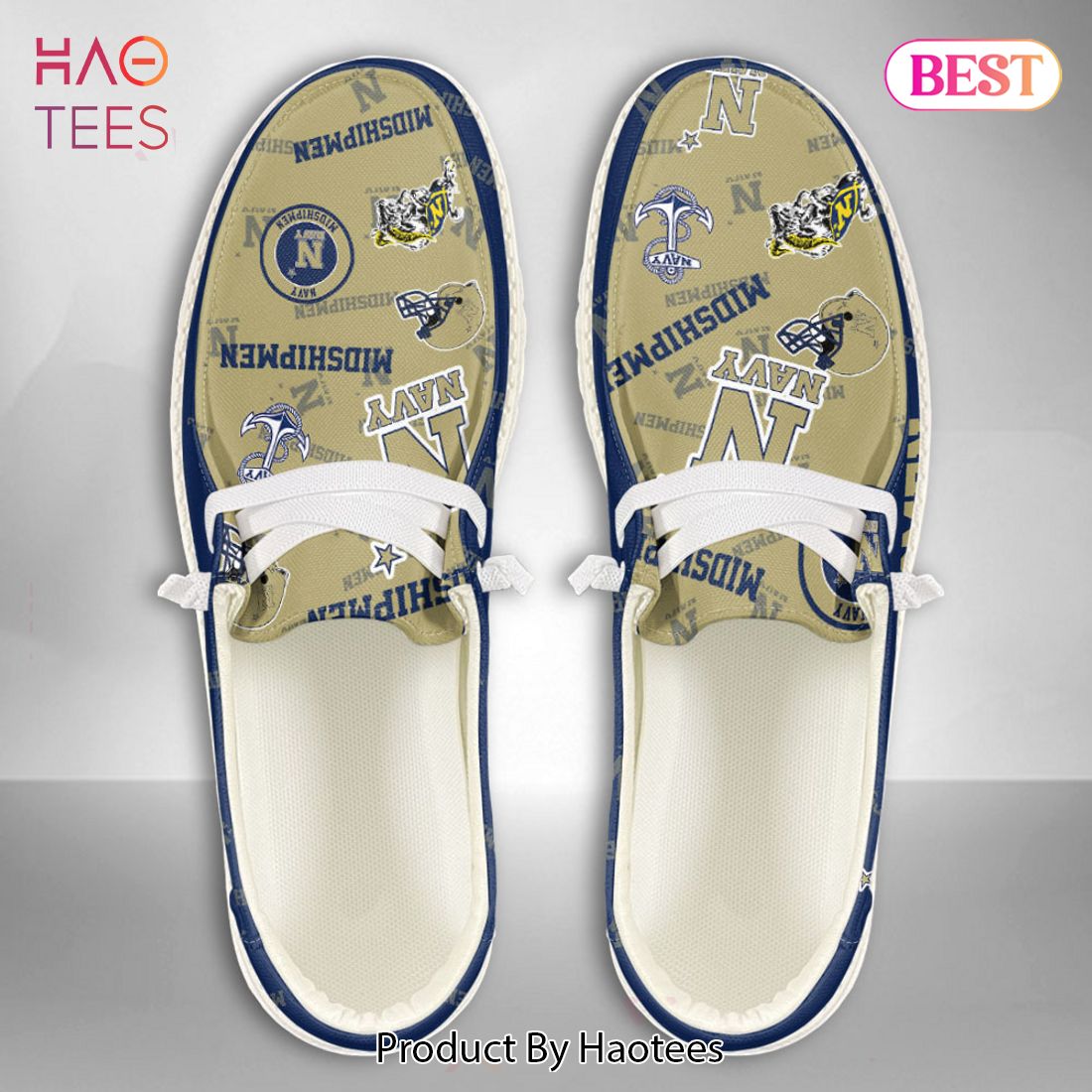 NCAA Navy Midshipmen Custom Name Hey Dude Shoes