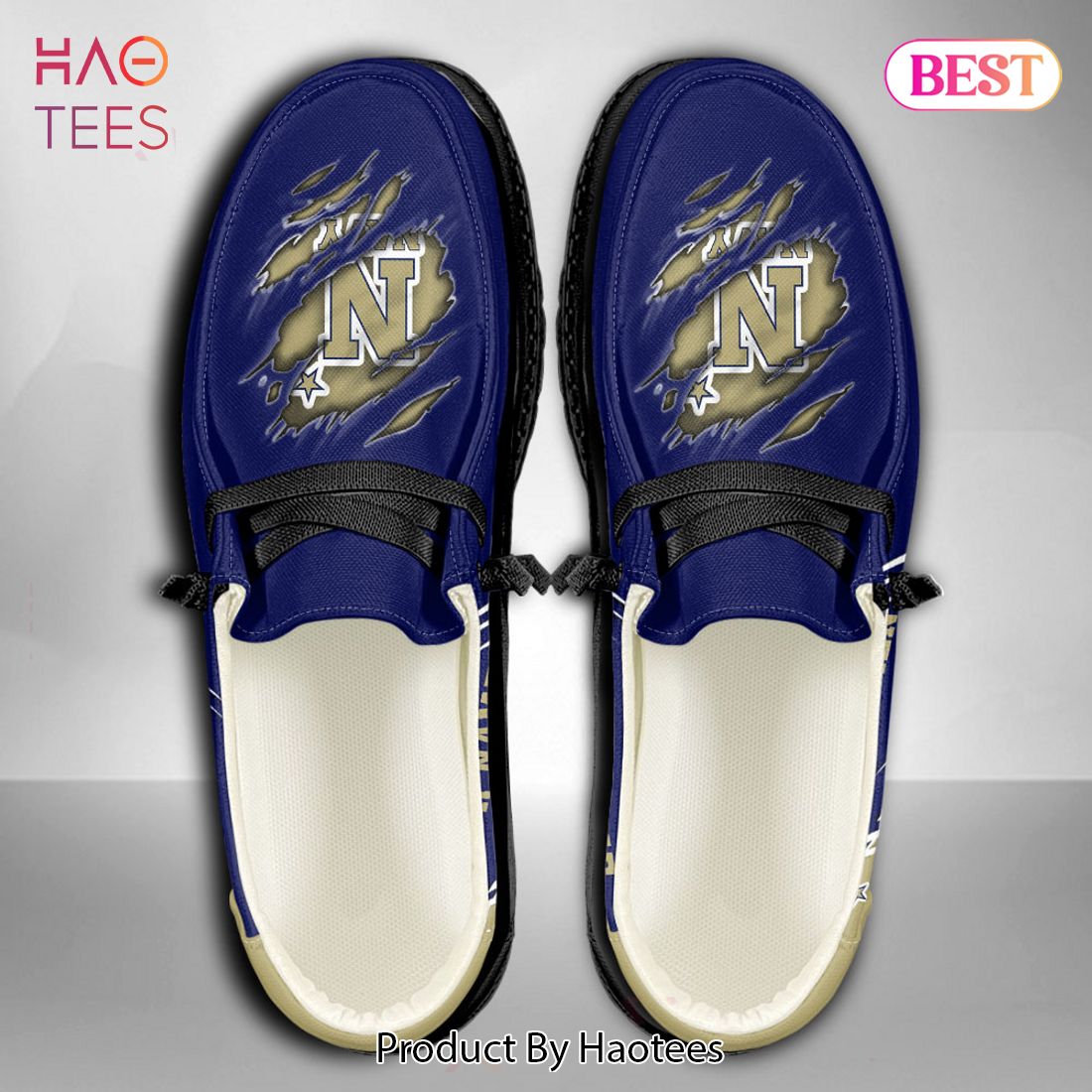 NCAA Navy Midshipmen Custom Name Hey Dude Shoes NCAA Navy Midshipmen Custom Name Hey Dude Shoes