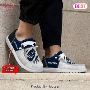 NCAA Nevada Wolf Pack Custom Name Hey Dude Shoes