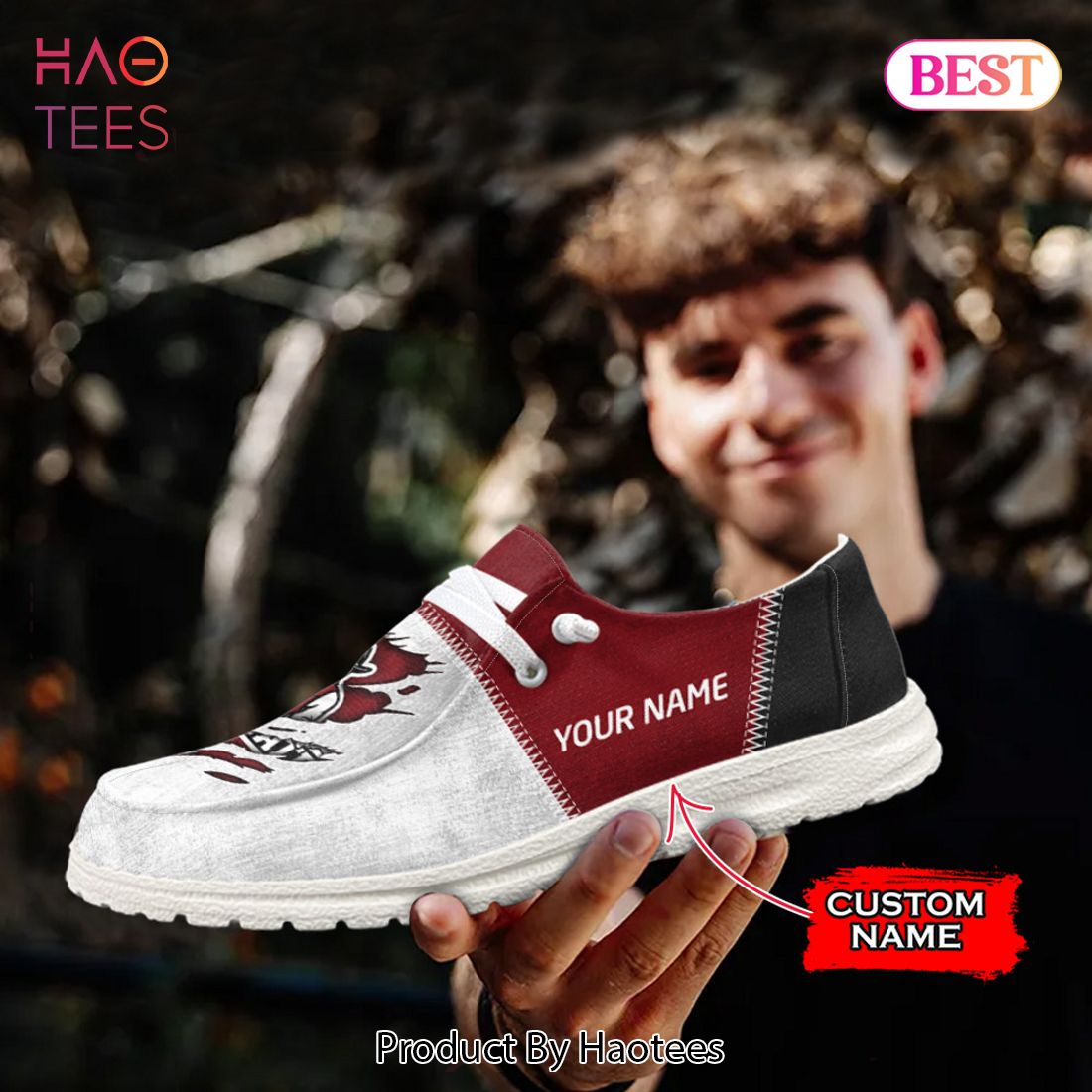 NCAA New Mexico State Aggies Custom Name Hey Dude Shoes