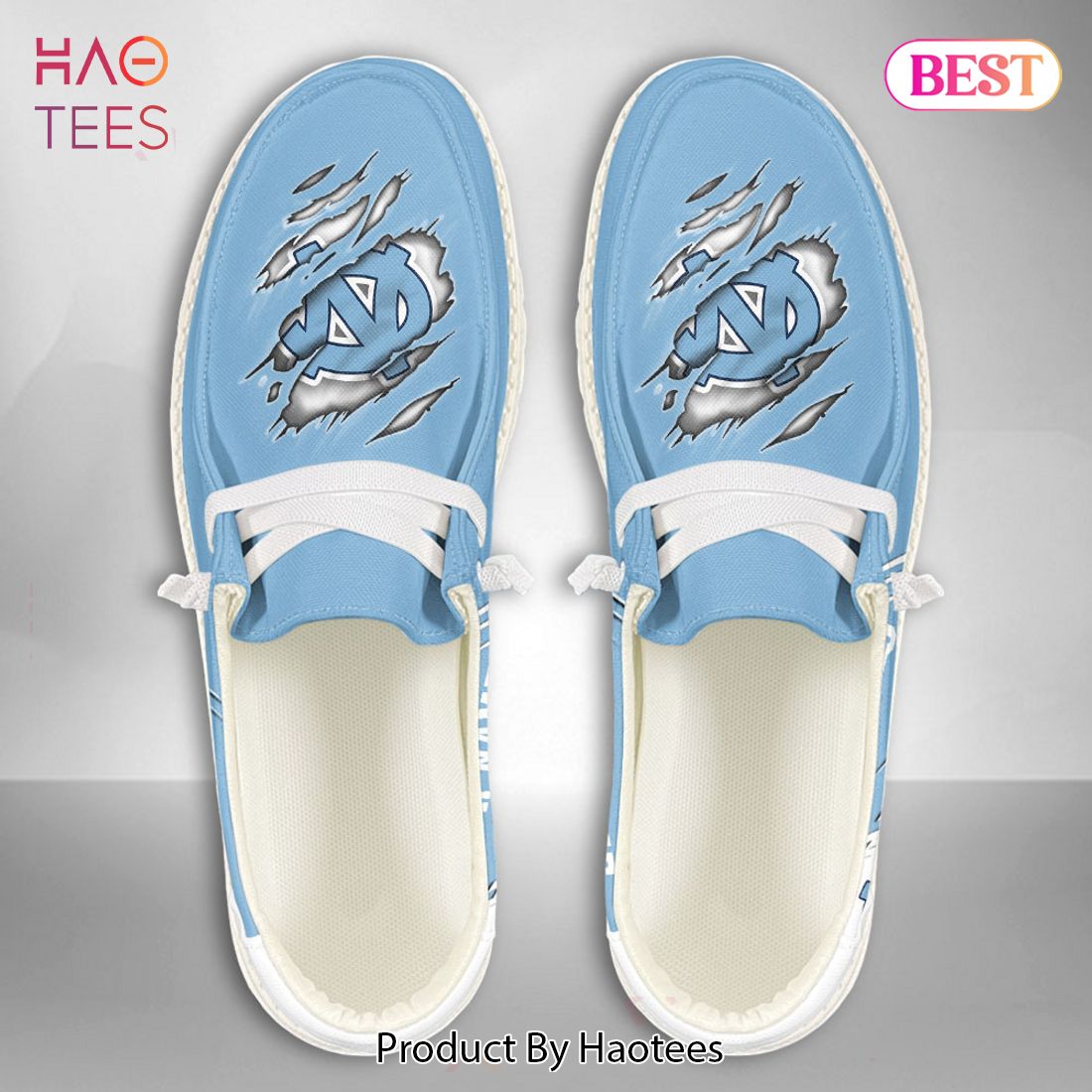 NCAA North Carolina Tar Heels Custom Name Hey Dude Shoes
