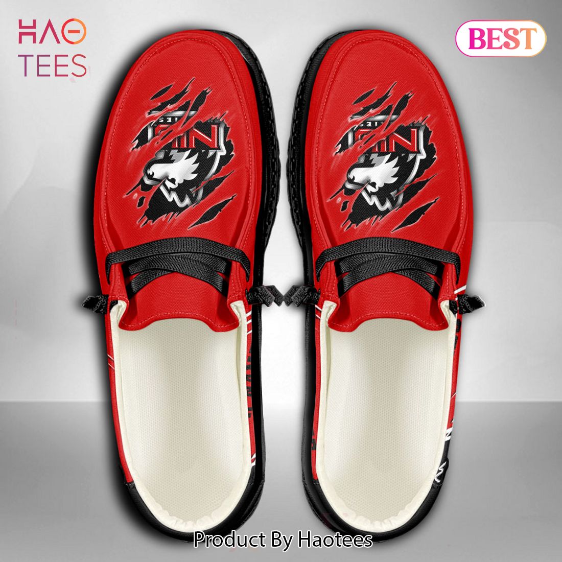 NCAA Northern Illinois Huskies Custom Name Hey Dude Shoes NCAA Northern Illinois Huskies Custom Name Hey Dude Shoes