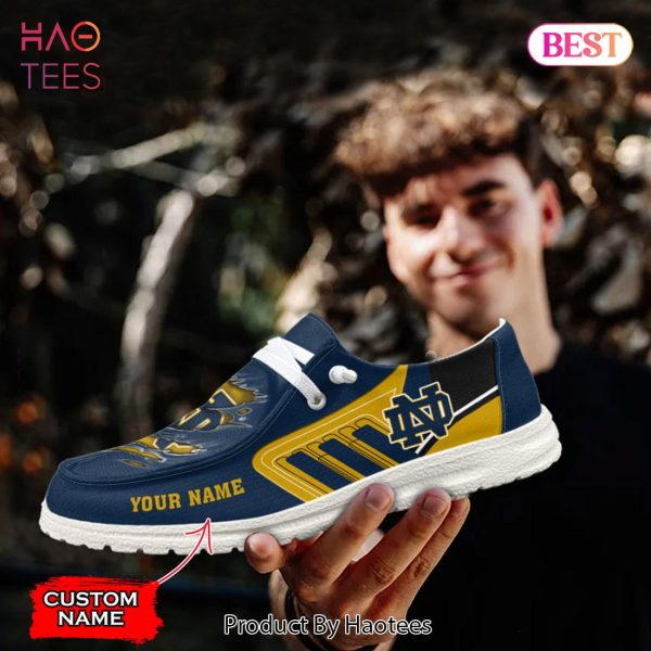 NCAA Notre Dame Fighting Irish Custom Name Hey Dude Shoes