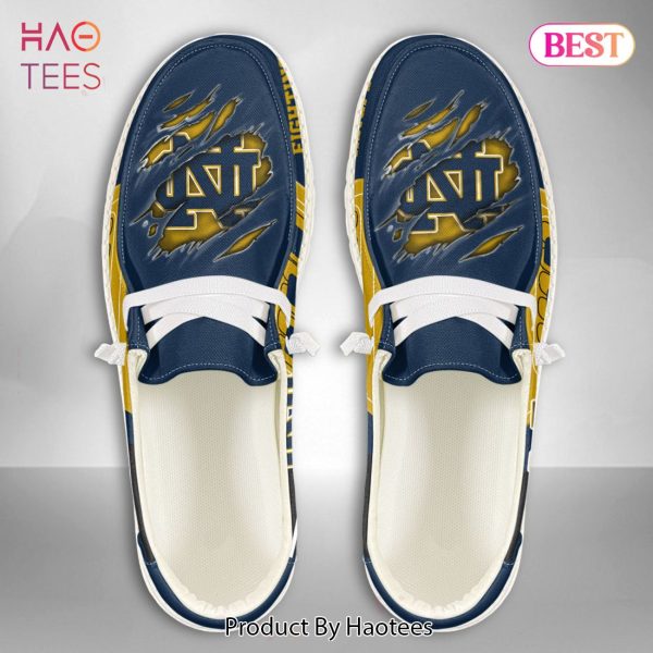 NCAA Notre Dame Fighting Irish Custom Name Hey Dude Shoes