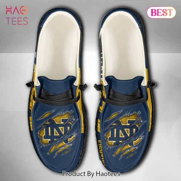NCAA Notre Dame Fighting Irish Custom Name Hey Dude Shoes