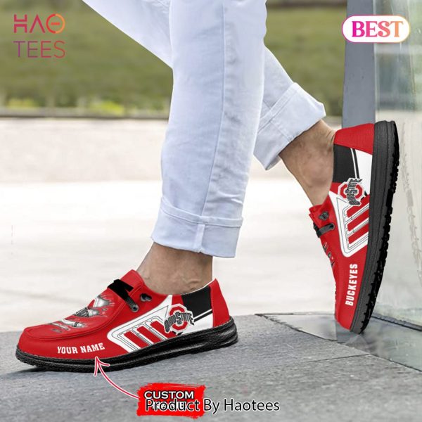 NCAA Ohio State Buckeyes Custom Name Hey Dude Shoes