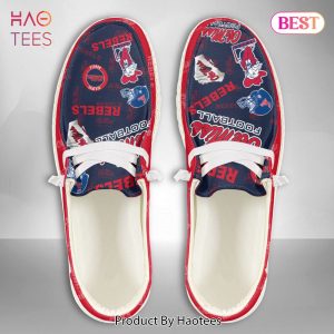 NCAA Ole Miss Rebels Custom Name Hey Dude Shoes