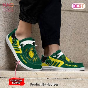 NCAA Oregon Ducks Custom Name Hey Dude Shoes