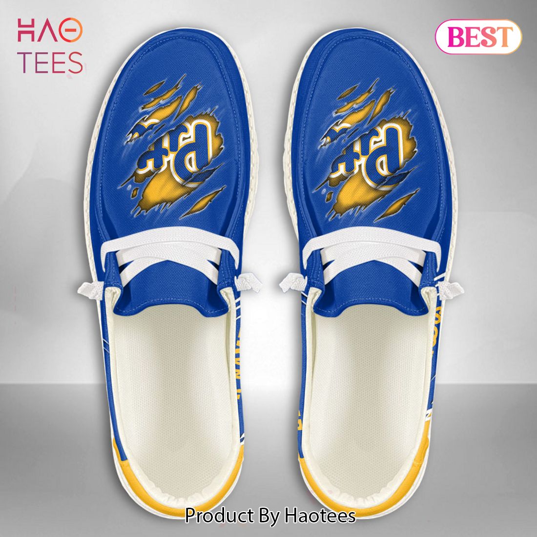 NCAA Pittsburgh Panthers Custom Name Hey Dude Shoes