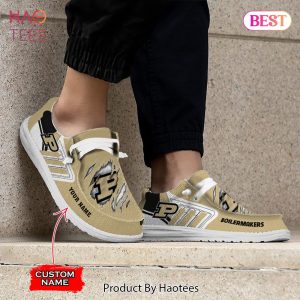 NCAA Purdue Boilermakers Custom Name Hey Dude Shoes
