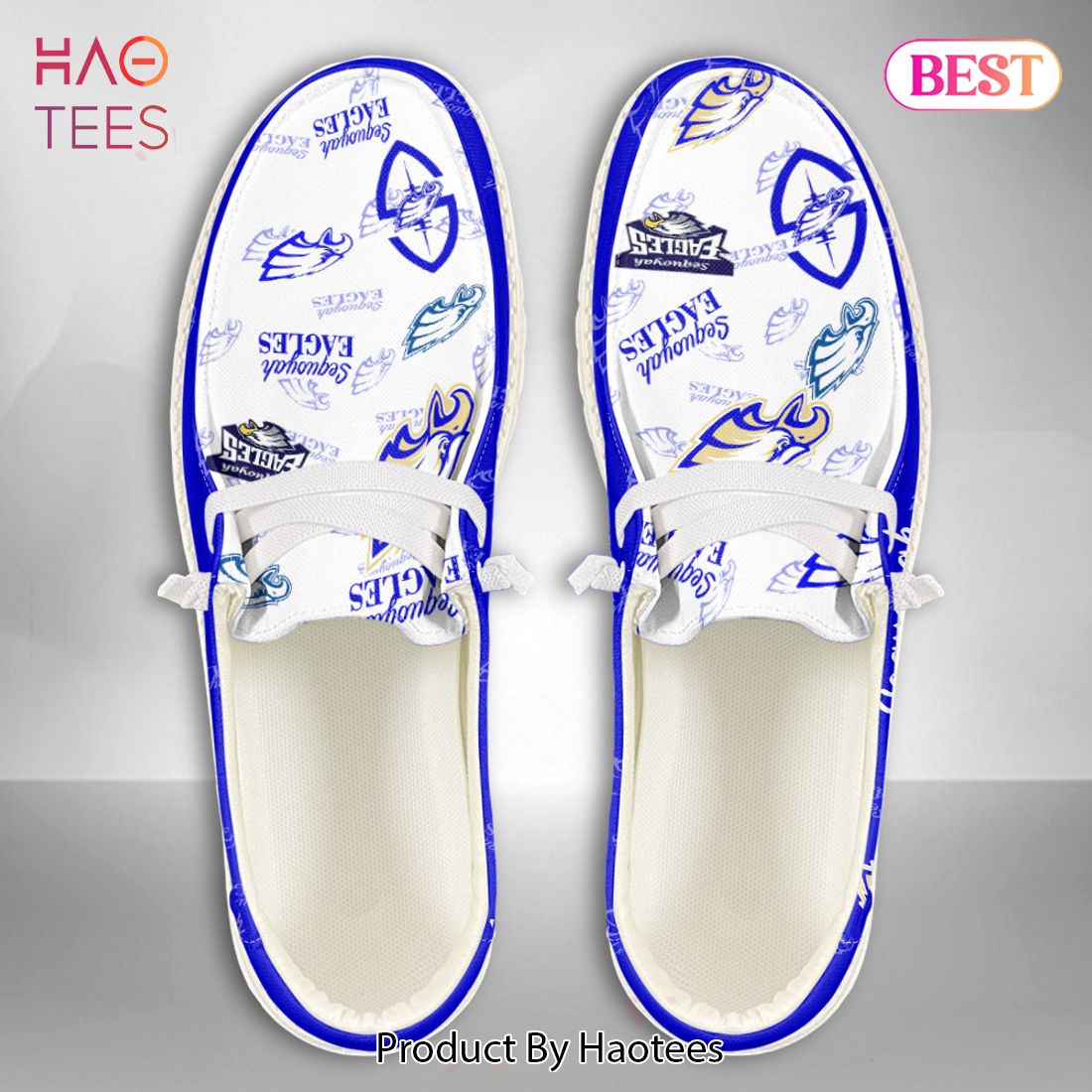 NCAA Sequoyah Eagles Custom Name Hey Dude Shoes M7