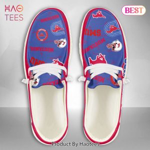 NCAA SMU Mustangs Custom Name Hey Dude Shoes