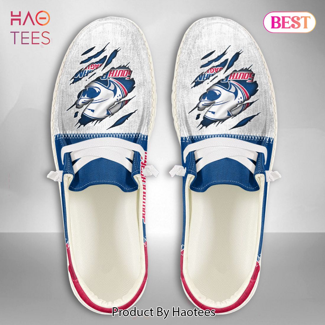NCAA South Alabama Jaguars Custom Name Hey Dude Shoes NCAA South Alabama Jaguars Custom Name Hey Dude Shoes