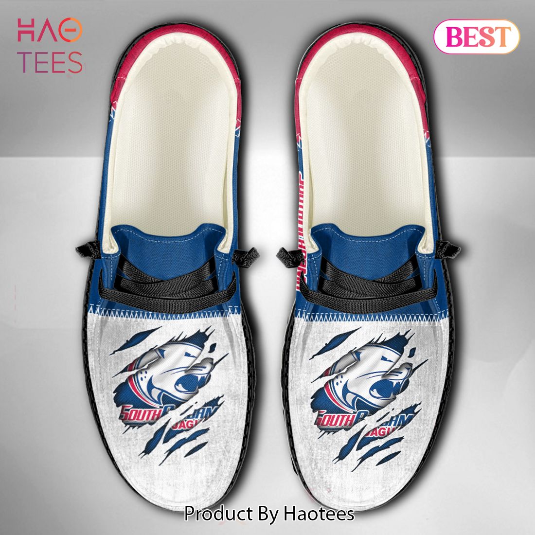 NCAA South Alabama Jaguars Custom Name Hey Dude Shoes NCAA South Alabama Jaguars Custom Name Hey Dude Shoes
