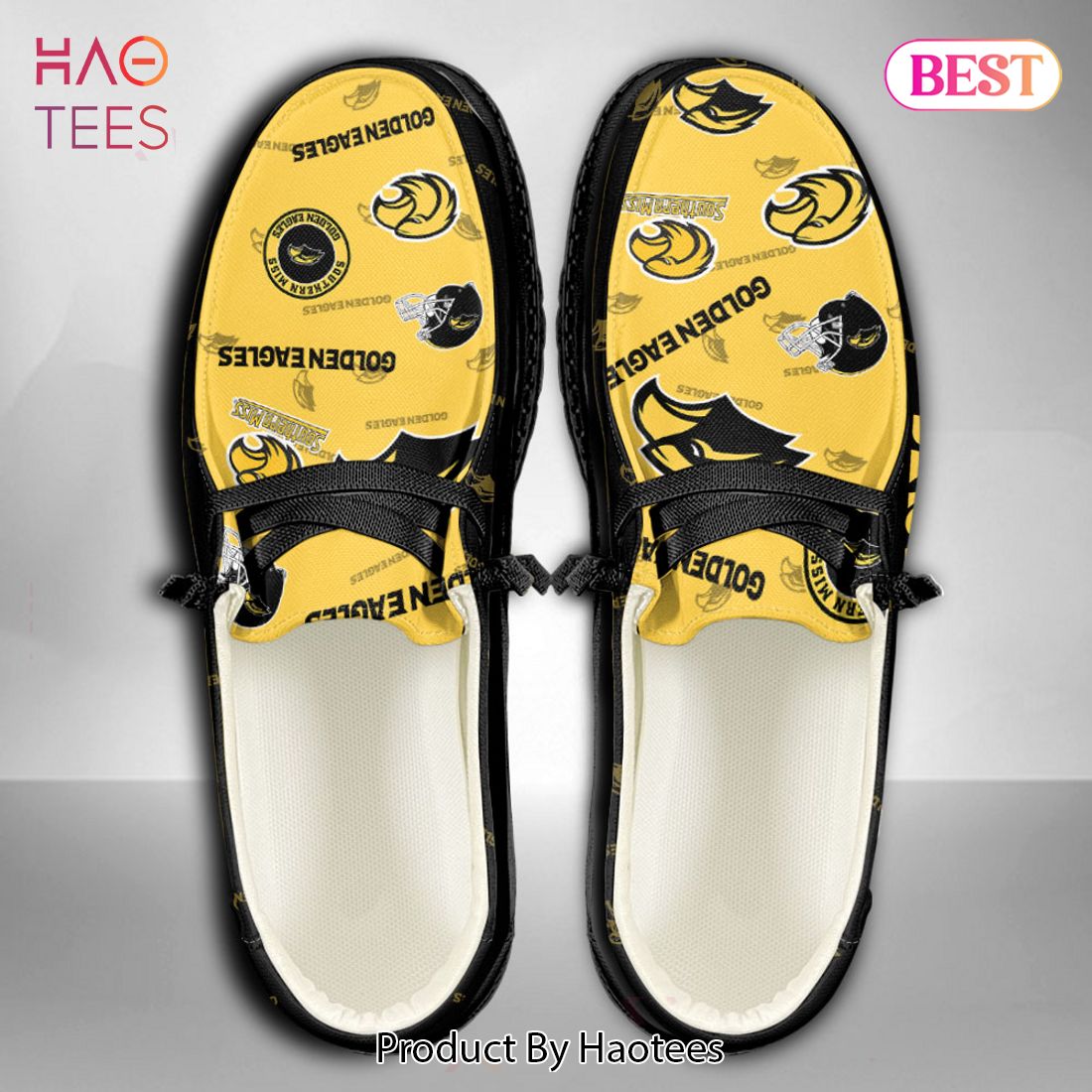 NCAA Southern Miss Golden Eagles Custom Name Hey Dude Shoes NCAA Southern Miss Golden Eagles Custom Name Hey Dude Shoes