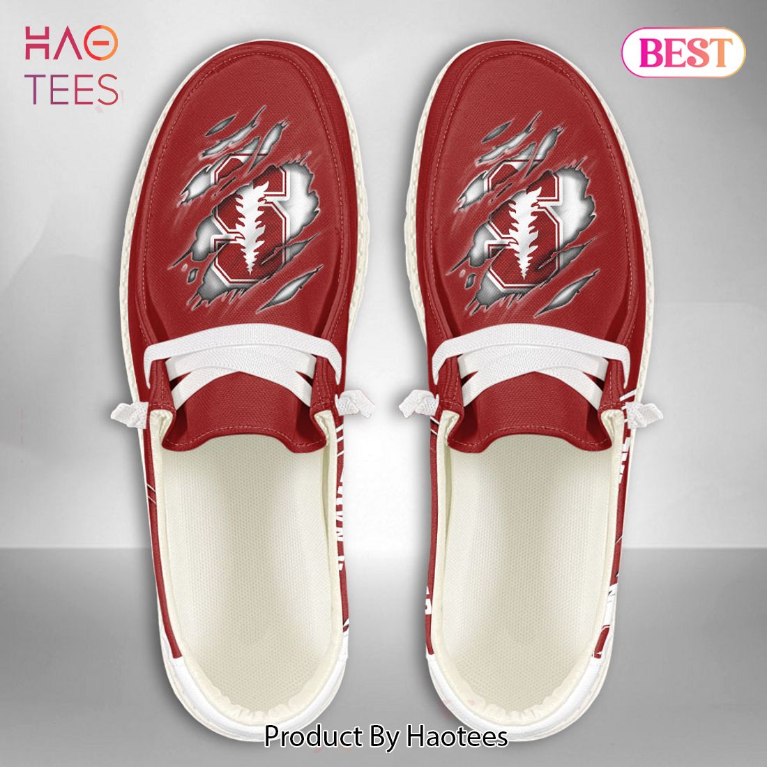 NCAA Stanford Cardinal Custom Name Hey Dude Shoes