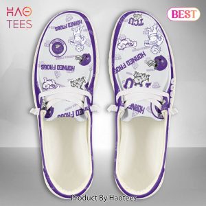 NCAA TCU Horned Frogs Custom Name Hey Dude Shoes