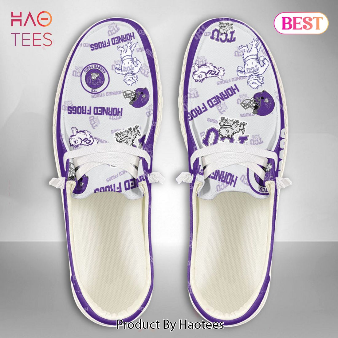 NCAA TCU Horned Frogs Custom Name Hey Dude Shoes NCAA TCU Horned Frogs Custom Name Hey Dude Shoes