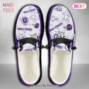 NCAA TCU Horned Frogs Custom Name Hey Dude Shoes