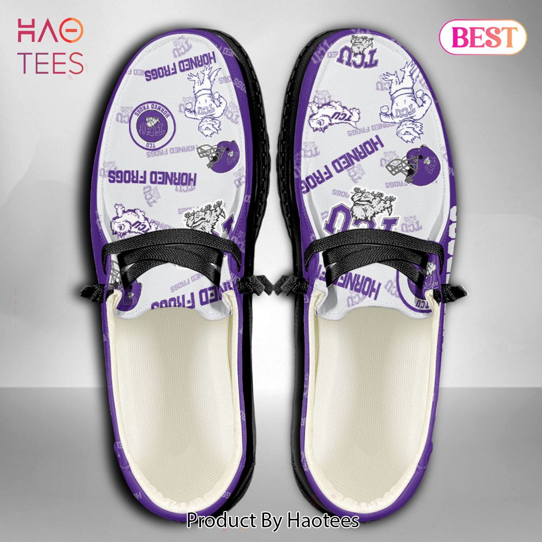 NCAA TCU Horned Frogs Custom Name Hey Dude Shoes NCAA TCU Horned Frogs Custom Name Hey Dude Shoes