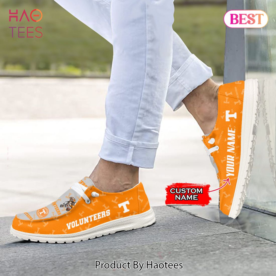 NCAA Tennessee Volunteers Custom Name Hey Dude Shoes NCAA Tennessee Volunteers Custom Name Hey Dude Shoes