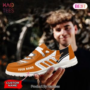 NCAA Texas Longhorns Custom Name Hey Dude Shoes