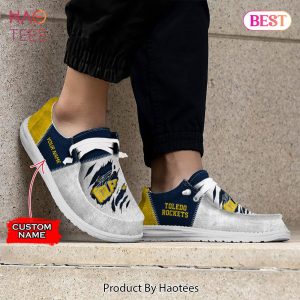 NCAA Toledo Rockets Custom Name Hey Dude Shoes