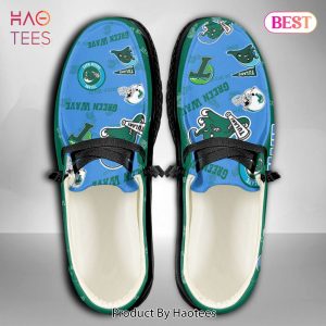 NCAA Tulane Green Wave Custom Name Hey Dude Shoes