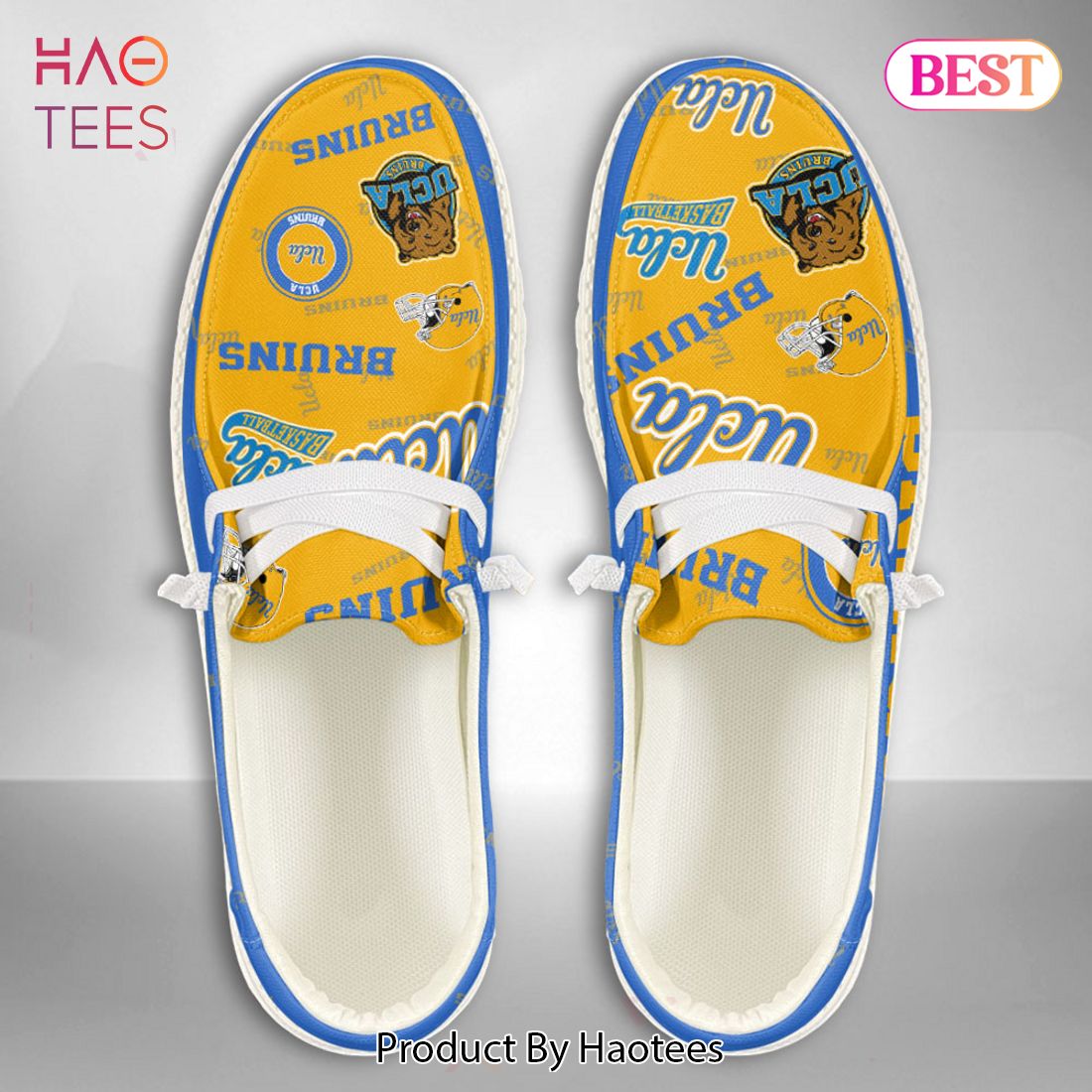 NCAA UCLA Bruins Custom Name Hey Dude Shoes NCAA UCLA Bruins Custom Name Hey Dude Shoes