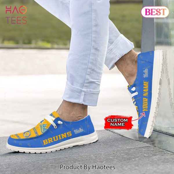 NCAA UCLA Bruins Custom Name Hey Dude Shoes