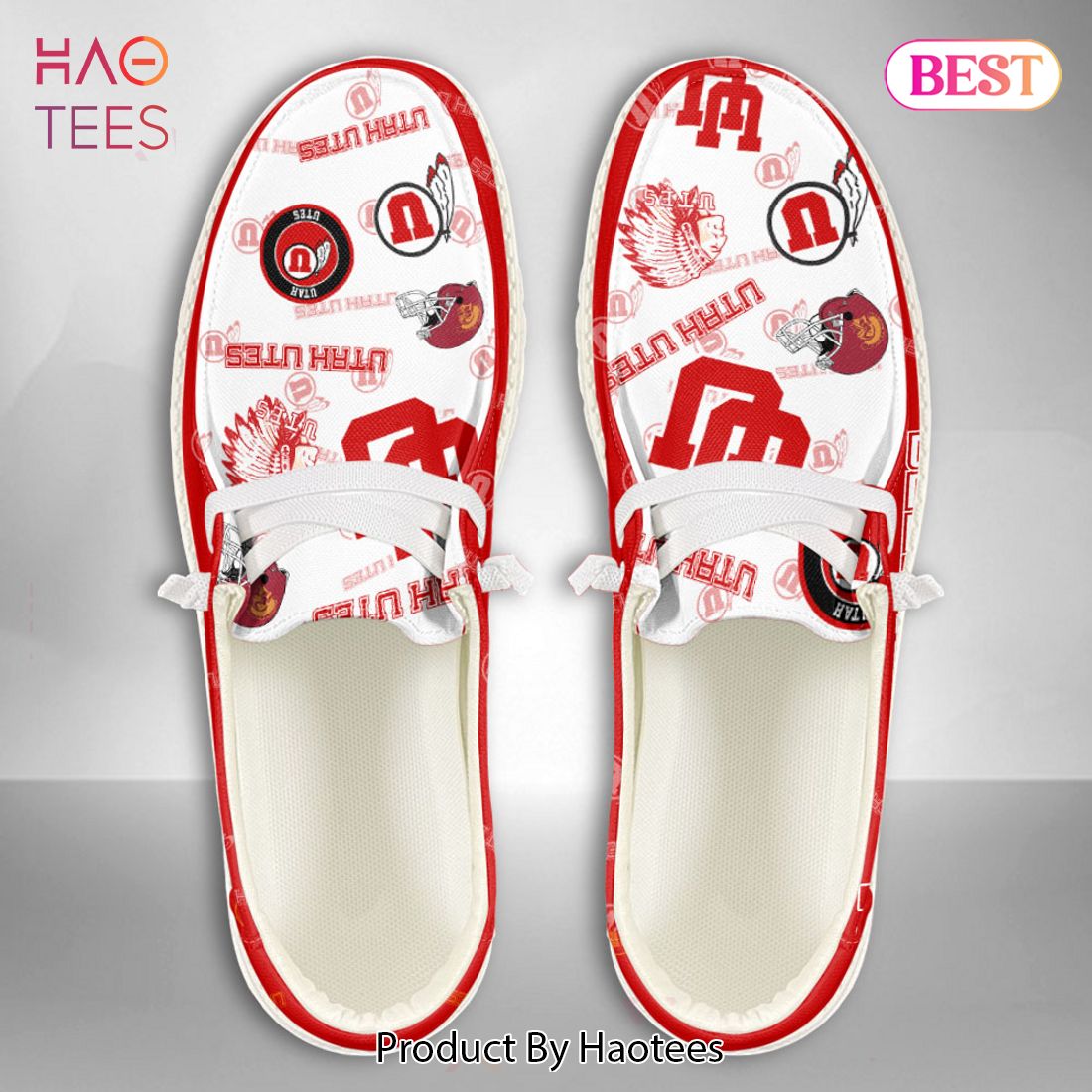 NCAA Utah Utes Custom Name Hey Dude Shoes